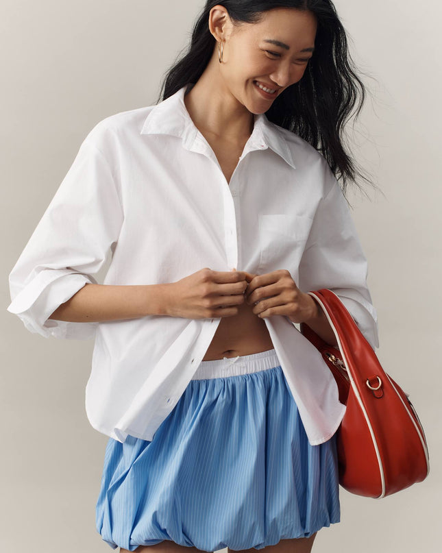 fp2-color:010|Maeve Shrunken Bennet Women's Buttondown Shirt — White — 2