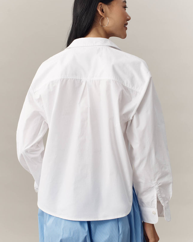 fp2-color:010|Maeve Shrunken Bennet Women's Buttondown Shirt — White — 3
