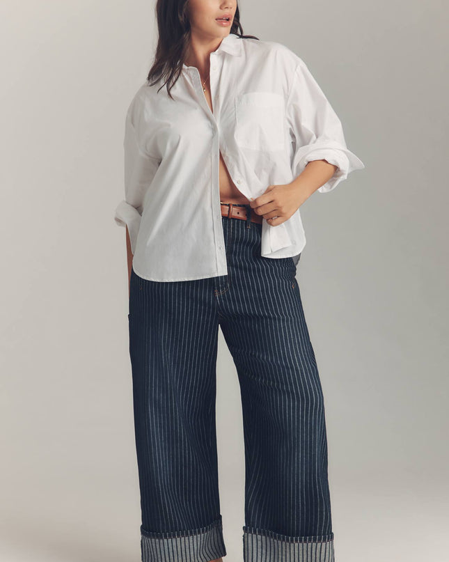 fp2-color:010|Maeve Shrunken Bennet Women's Buttondown Shirt — White — 8
