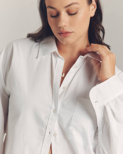 fp2-color:010|Maeve Shrunken Bennet Women's Buttondown Shirt — White — 9