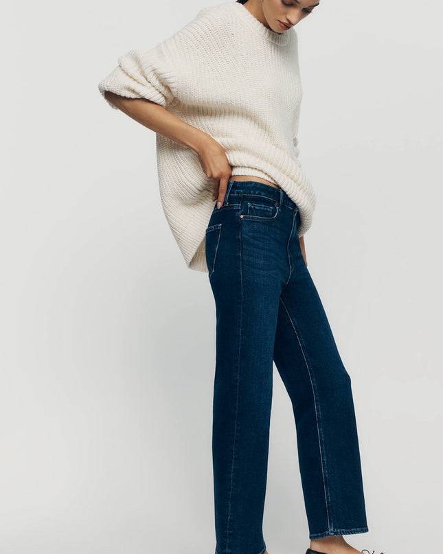 fp2-color:091|PAIGE Anessa Women's High-Rise Straight Jeans Basilica — Basilica — 3