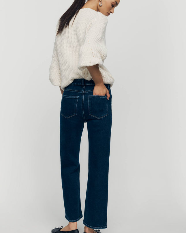 fp2-color:091|PAIGE Anessa Women's High-Rise Straight Jeans Basilica — Basilica — 5