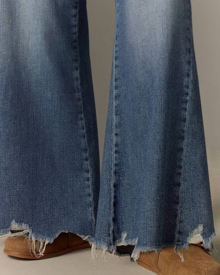 fp2-color:091|Pilcro Adi Women's Mid-Rise Flare Jeans — Plover — 6