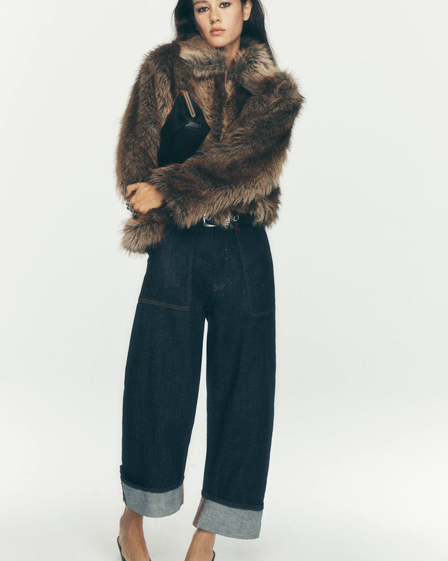 fp2-color:091|Pilcro Kayden Women's High-Rise Carpenter Barrel Jeans — Dark Denim — 11