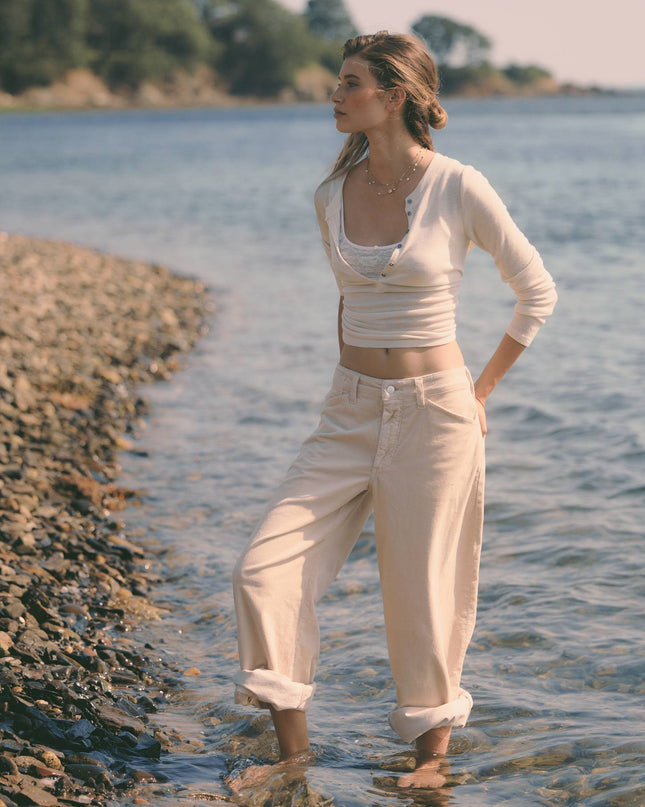 fp2-color:012|Pilcro Kayden Women's High-Rise Barrel-Leg Jeans — Cream — 1