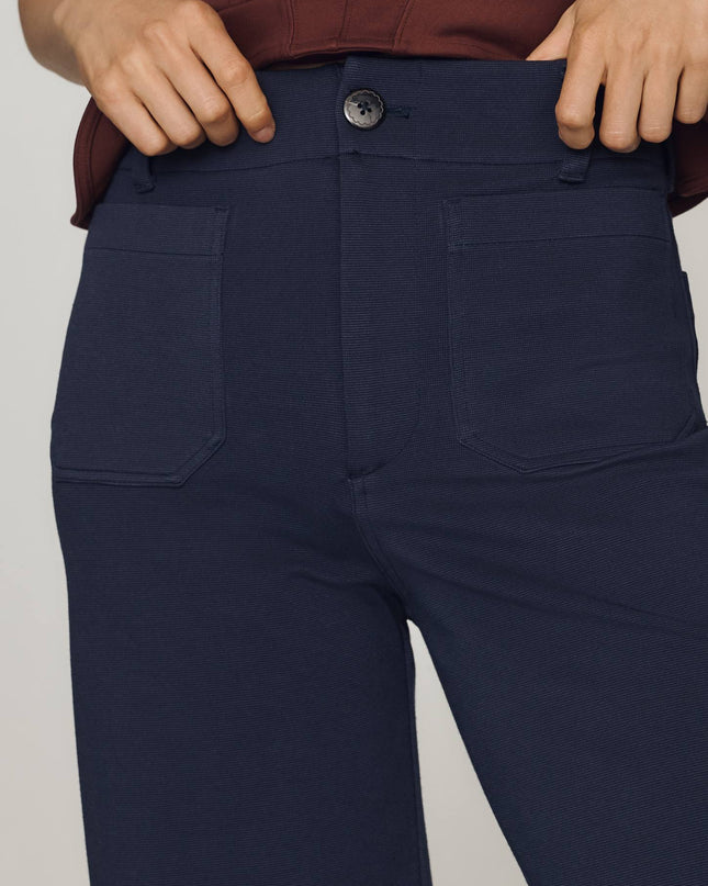 fp2-color:041|Maeve Colette Women's Knit High-Rise Wide-Leg Cropped Pants — Midnight Navy — 2