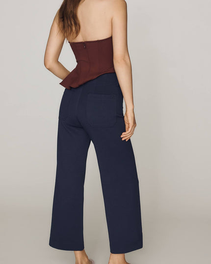 fp2-color:041|Maeve Colette Women's Knit High-Rise Wide-Leg Cropped Pants — Midnight Navy — 4