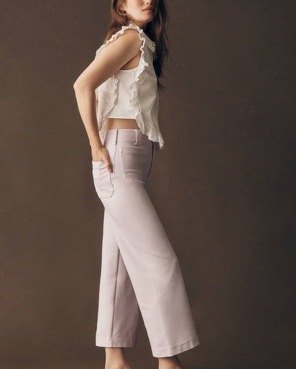 fp2-color:641|Maeve Colette Women's Knit High-Rise Wide-Leg Cropped Pants — Lavender Fog — 4