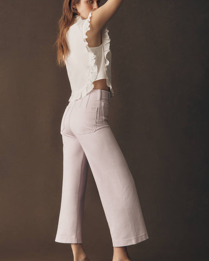 fp2-color:641|Maeve Colette Women's Knit High-Rise Wide-Leg Cropped Pants — Lavender Fog — 5