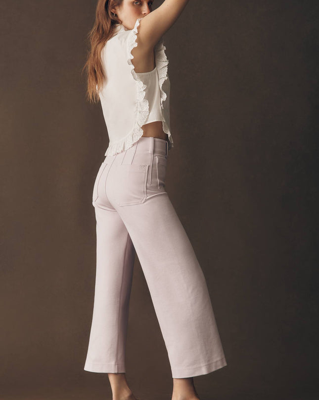 fp2-color:641|Maeve Colette Women's Knit High-Rise Wide-Leg Cropped Pants — Lavender Fog — 5