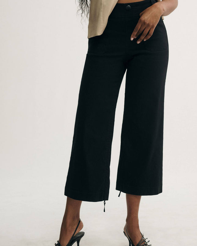 fp2-color:001|Maeve Colette Women's High-Rise Wide-Leg Pants — Black — 2