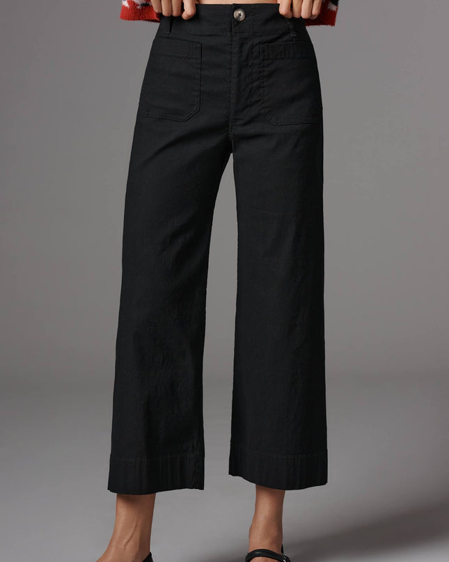 fp2-color:001|Maeve Colette Women's High-Rise Wide-Leg Pants — Black — 10