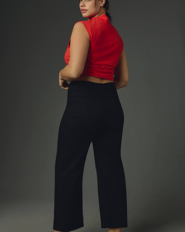 fp2-color:001|Maeve Colette Women's High-Rise Wide-Leg Pants — Black — 16