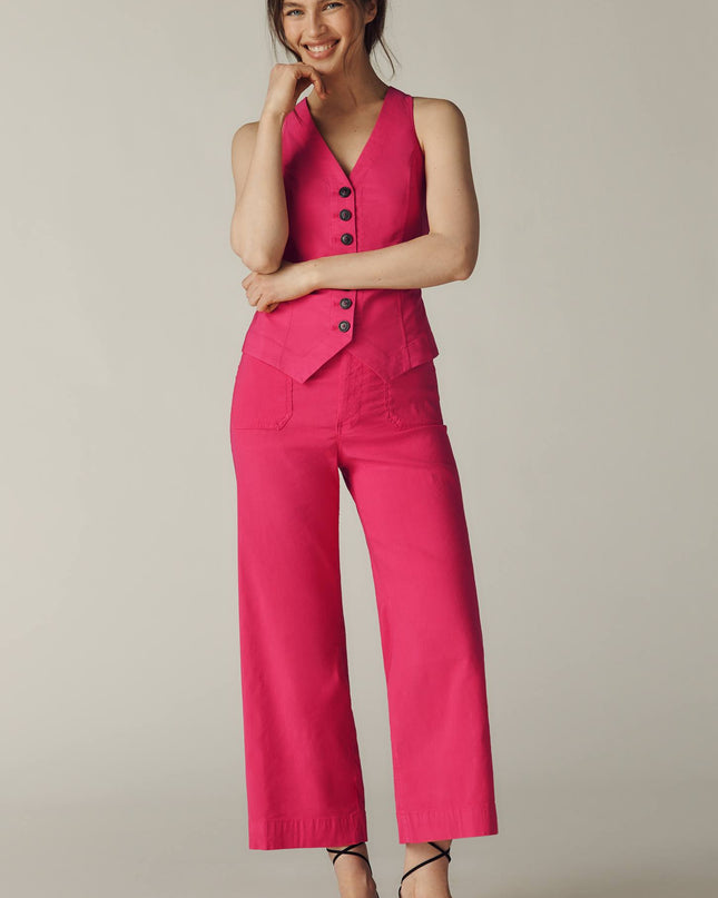 fp2-color:262|Maeve Colette Women's High-Rise Wide-Leg Pants — Geranium — 1