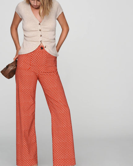 fp2-color:069|Maeve Colette Women's High-Rise Wide-Leg Pants — Red Pattern — 3