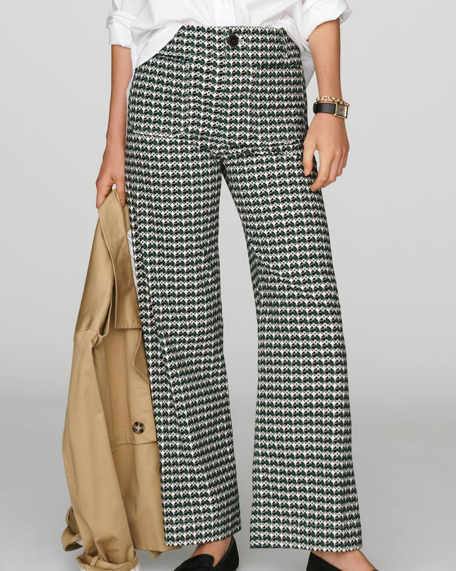 fp2-color:211|Maeve Colette Women's High-Rise Wide-Leg Pants — Ivory Pattern — 2