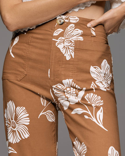 fp2-color:524|Maeve Colette Women's High-Rise Wide-Leg Pants — Brown Floral — 4