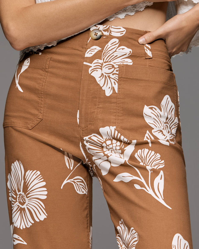 fp2-color:524|Maeve Colette Women's High-Rise Wide-Leg Pants — Brown Floral — 4