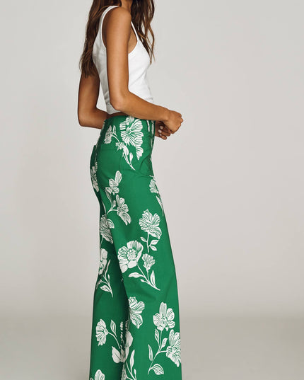 fp2-color:525|Maeve Colette Women's High-Rise Wide-Leg Pants — Green Floral — 3