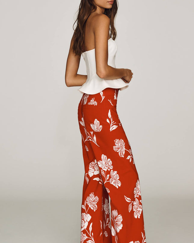 fp2-color:533|Maeve Colette Women's High-Rise Wide-Leg Pants — Red Floral — 1