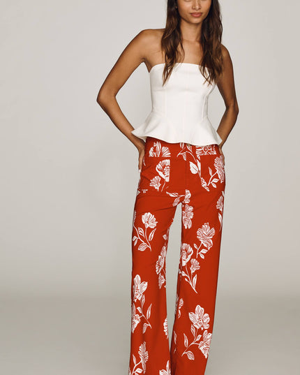 fp2-color:533|Maeve Colette Women's High-Rise Wide-Leg Pants — Red Floral — 2