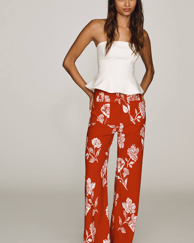 fp2-color:533|Maeve Colette Women's High-Rise Wide-Leg Pants — Red Floral — 2