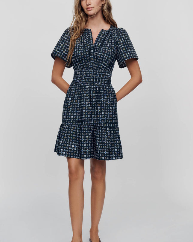 fp2-color:218|The Somerset Collection Women's Mini Dress — Black & Ivory — 1