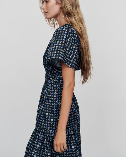 fp2-color:218|The Somerset Collection Women's Mini Dress — Black & Ivory — 5