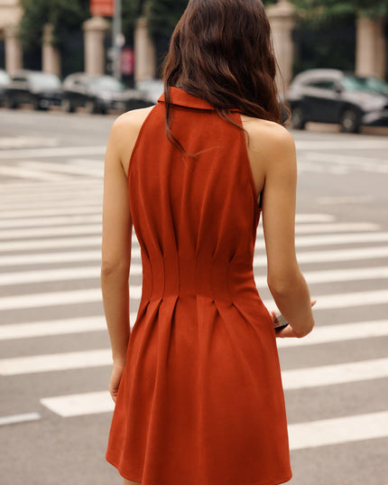 fp2-color:060|Exquise Tobie Women's Pintuck Mini Dress — Red — 2